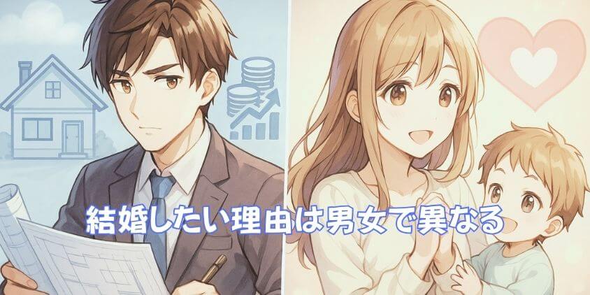 男女でどう違う? 何故結婚したいのかのトップ理由