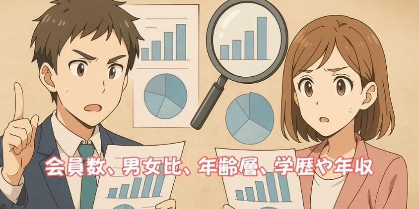 会員データを数字で深掘り|「ツヴァイ」と「ゼクシィ」を比較